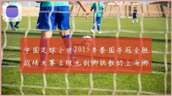 中国足球小将2015年泰国夺冠全胜战绩决赛击败毛剑卿执教的上海卿训